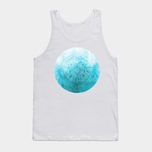 Fade to Teal - watercolor + doodle Tank Top